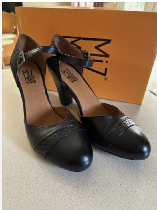 Miz Mooz Shoes - Miz Mooz Leather Mary Jane Pumps-Jay-Black-EU 39 (US 8.5-9)-NEW-A660053